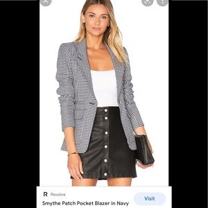 Smythe Patch Pocket Jacket Navy Check Size 6